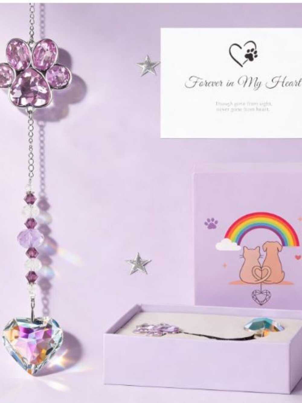Pet Memorial Gift,Dog Sympathy Gifts for Loss of Dog Suncatcher